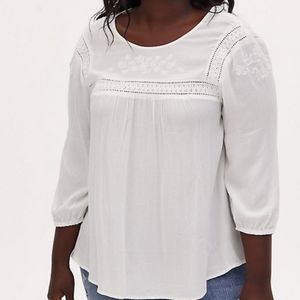 Brand New Torrid Embroidered Blouse Size 2